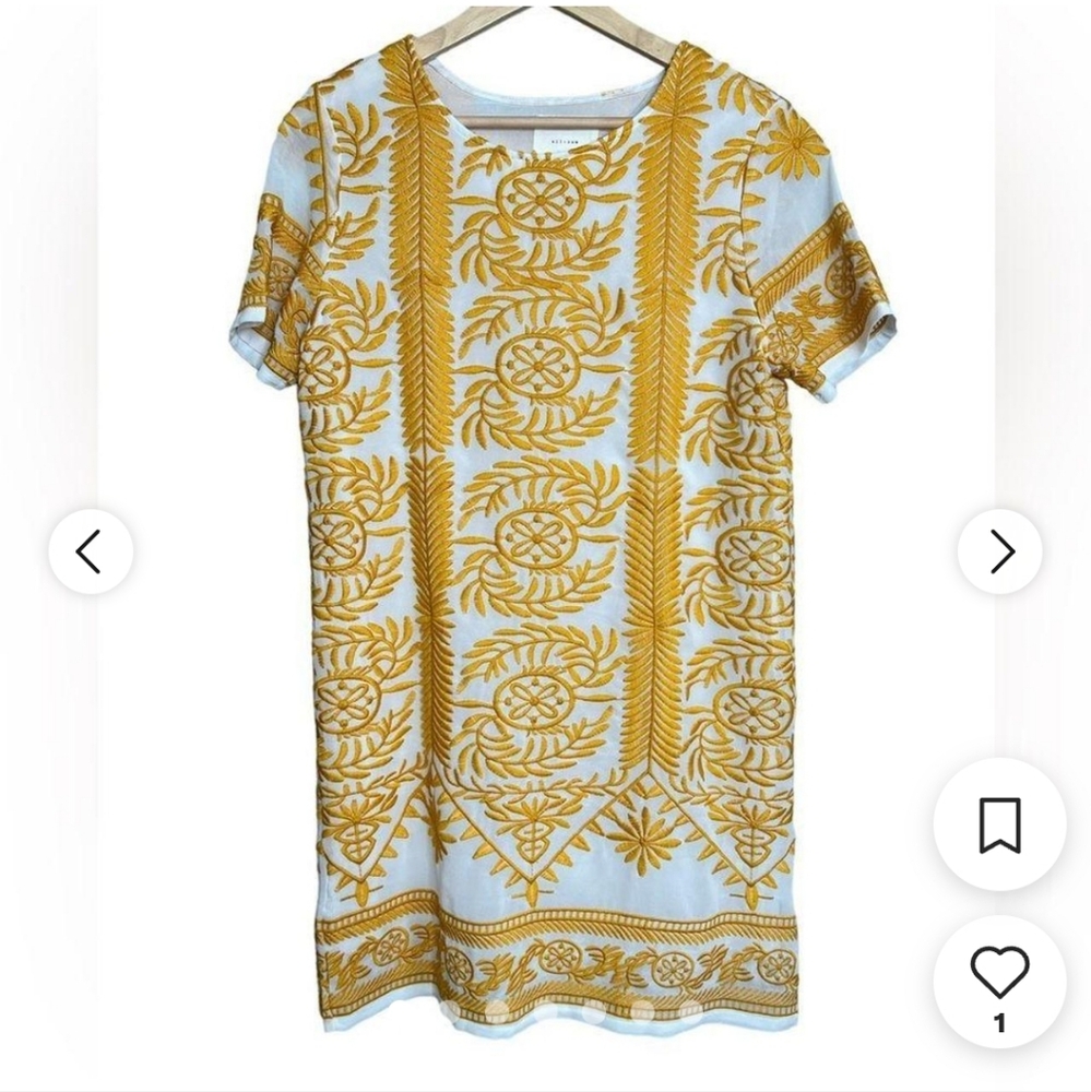 All:row embroidered dress